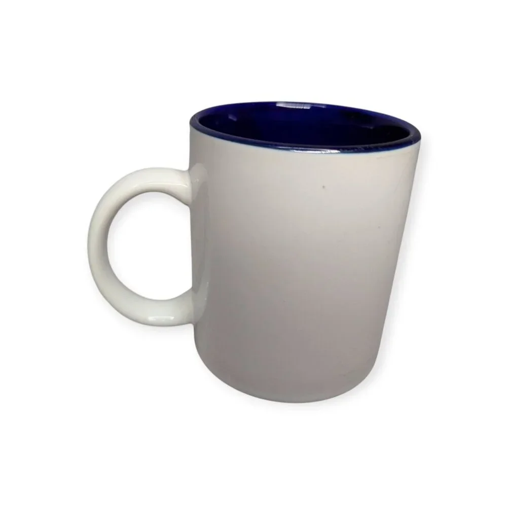Vintage Sabre White & Blue Ceramic Mug